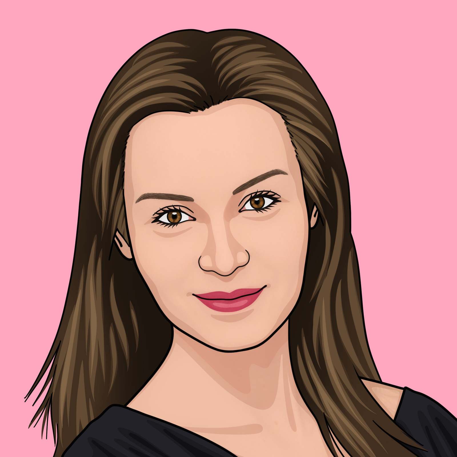 Illustrated portrait of a HOLT team member