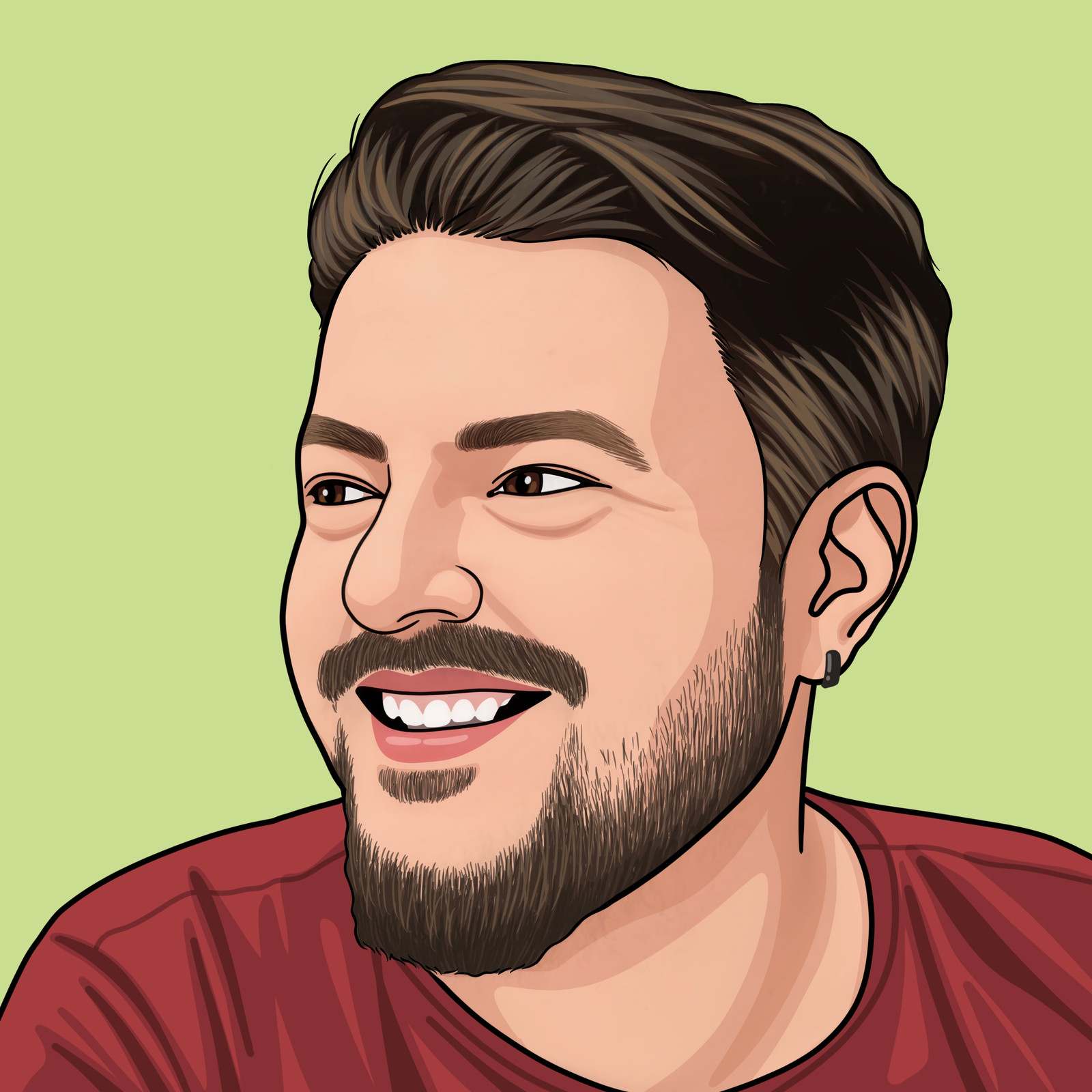 Illustrated portrait of a HOLT team member